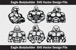Eagle bodybuilder Mascot Svg file cut file Product Image 2