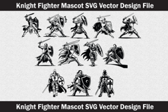 Knight mascot silhouette Svg file cut file Product Image 1