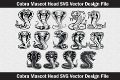 Cobra snake mascot head Svg file cut file Product Image 1