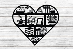 Cactus SVG Heart cut file paper cut Product Image 2