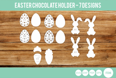 Easter Chocolate Holder SVG, Bunny Carrot Egg Laser Cut Product Image 3