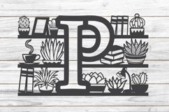 Cactus SVG alphabets SVG cut file paper cut Product Image 2