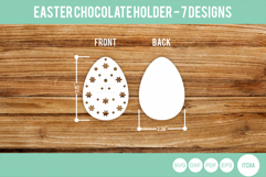 Easter Chocolate Holder SVG, Bunny Carrot Egg Laser Cut Product Image 4