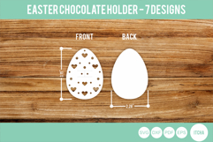 Easter Chocolate Holder SVG, Bunny Carrot Egg Laser Cut Product Image 5