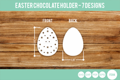Easter Chocolate Holder SVG, Bunny Carrot Egg Laser Cut Product Image 6