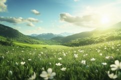 Spring Flowers Background Design, Summer Background Mockup Product Image 1