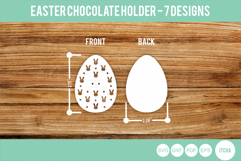 Easter Chocolate Holder SVG, Bunny Carrot Egg Laser Cut Product Image 7