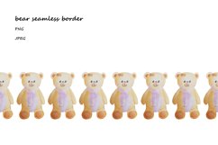 Bear Decorative Tape, Watercolor Bears Seamless Border Product Image 1