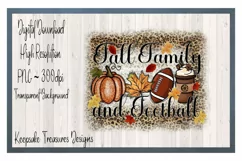 Fall Family and Football, PNG Sublimation Design Product Image 2