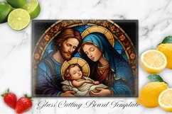 CHRISTMAS STAINED GLASS CUTTING BOARD DESIGN Product Image 1