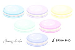Macarons Illustrations. Delicious Macarons Sublimation. Product Image 1