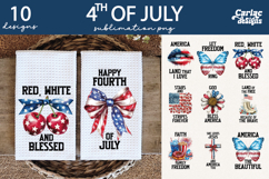 4th Of July Kitchen Towel Sublimation Bundle Product Image 1