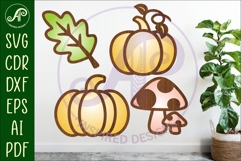 Fall shape two layer laser cut outs SVG file d2 Product Image 1