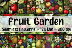 Fruit Garden Digital Papers - Seamless Patterns Product Image 1