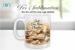 Book Lovers Mug Wrap Sublimation Design Product Image 2