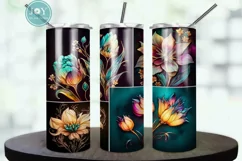 FLOWERS 20oz SKINNY TUMBLER SUBLIMATION DESIGN Product Image 1