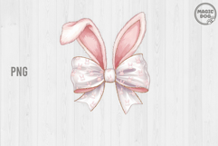 Easter Coquette|Pink Bunny|Watercolor Easter Bunny Pink Ears Product Image 1