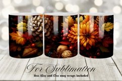 FALL MUG SUBLIMATION DESIGN, COFFEE MUG WRAP Product Image 2