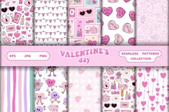 VALENTINE'S DAY 10 patterns EPS | JPG | PNG Product Image 1