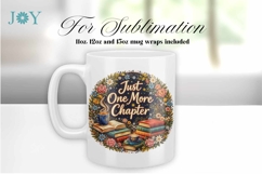 Book Lovers Mug Wrap Sublimation Design Product Image 1