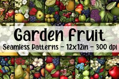 Garden Fruit Digital Papers - Seamless Patterns Product Image 1