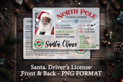 Black Santa Driver&#039;s License Sublimation PNG Product Image 1