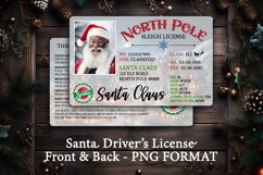 Black Santa Driver's License Sublimation PNG Product Image 1