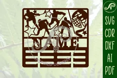 Ice Hockey medal holder Name svg laser cut template Product Image 2