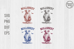 Retro Bullsheet Halloween, Vintage Halloween Highland Cow Product Image 1