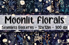 Moonlit Florals Digital Papers - Seamless Patterns Product Image 1