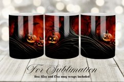 HALLOWEEN MUG SUBLIMATION DESIGN, COFFEE MUG WRAP Product Image 1