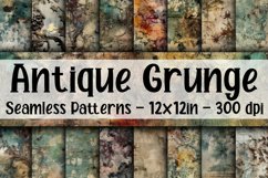 Antique Grunge Digital Papers - Seamless Patterns Product Image 1