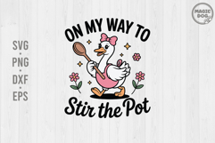On My Way To Stir The Pot Funny Goose Meme Sarcastic Humor Product Image 1
