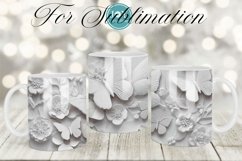 BUTTERFLIES 11oz 12oz 15oz COFFEE MUG SUBLIMATION WRAP Product Image 1