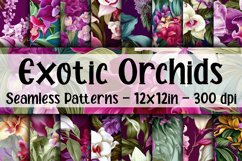 Exotic Orchids Digital Papers - Seamless Patterns Product Image 1