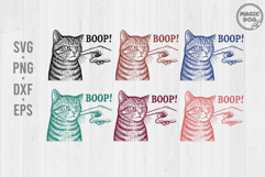 Boop! Cat Finger Touching Nose SVG|Retro Cat Boop Product Image 1