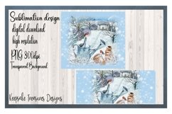 Winter Farmhouse, 20oz Straight Tumbler Wrap, 11oz Mug Wrap Product Image 3