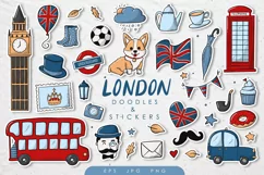 28 LONDON & GREAT BRITAIN stickers and doodles Product Image 1