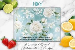 FLOWERS KITCHEN CUTTING BOARD SUBLIMATION DESIGN PNG Product Image 1