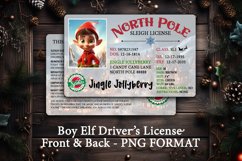 Christmas Boy Elf Driver's License Sublimation PNG Product Image 1