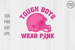 Tough Boys Wear Pink SVG|Football Breast Cancer|Cancer Fight Product Image 1