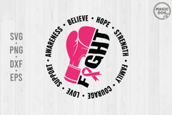 Fight Cancer Breast Cancer Boxing Gloves Pink Ribbon Product Image 1