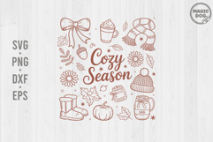 Cozy Season Fall Vibes|Autumn Season|Coquette Fall Vibes SVG Product Image 1