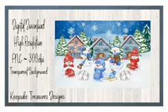 Snowmen Winter Wonder Land, 20oz Tumbler Wrap, PNG Product Image 2