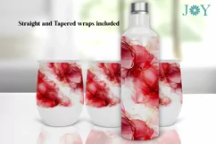 ALCOHOL INK WINE TUMBLER WRAP PNG SUBLIMATION DESIGN Product Image 1