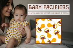 Baby Pacifier Seamless Vector Pattern Product Image 1