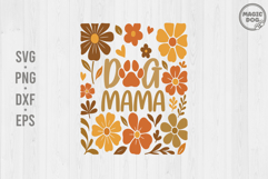 Abstract Boho Dog mama Floral|Dog Mom|Dog Lover|Mom Life SVG Product Image 1