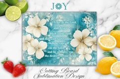FLOWERS KITCHEN CUTTING BOARD SUBLIMATION DESIGN PNG Product Image 1
