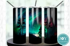 NORTHERN LIGHTS 20oz SKINNY TUMBLER SUBLIMATION DESIGN Product Image 1