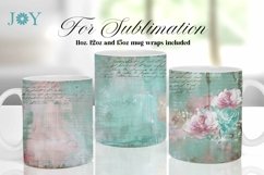 VINTAGE SUBLIMATION MUG WRAP DESIGN COFFEE CUP TEMPLATE Product Image 1